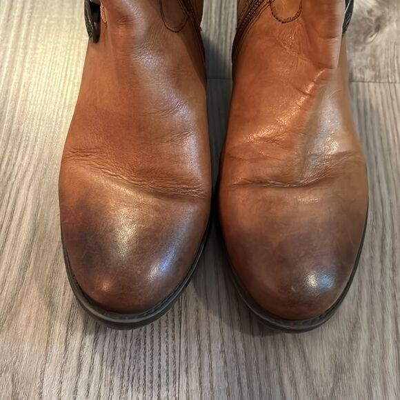 EUC WOMENS VINCE CAMUTO BEDINA OTK LEATHER BOOT BROWN TAN SIZE 6 - Picture 5 of 10